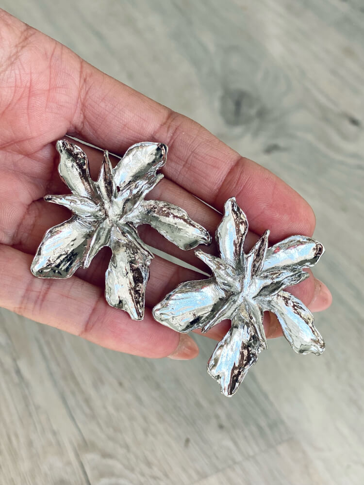 Pendientes Maxiflor Plata