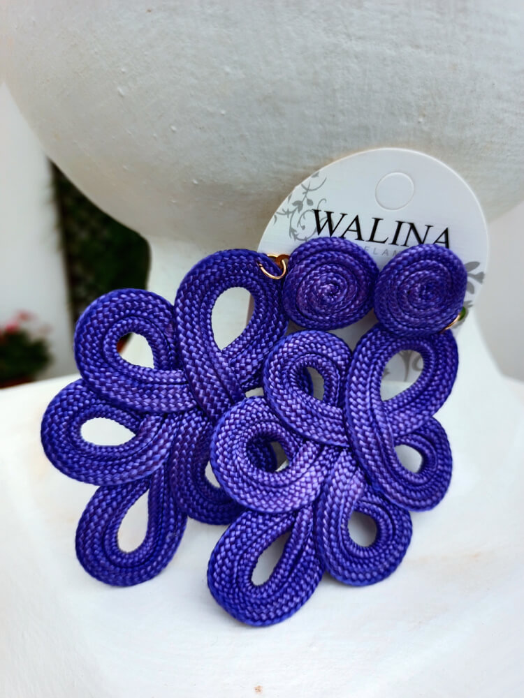 Pendientes Túnica Morado azulado