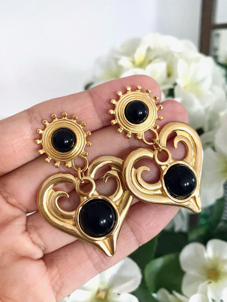 Pendientes Fitu dorados