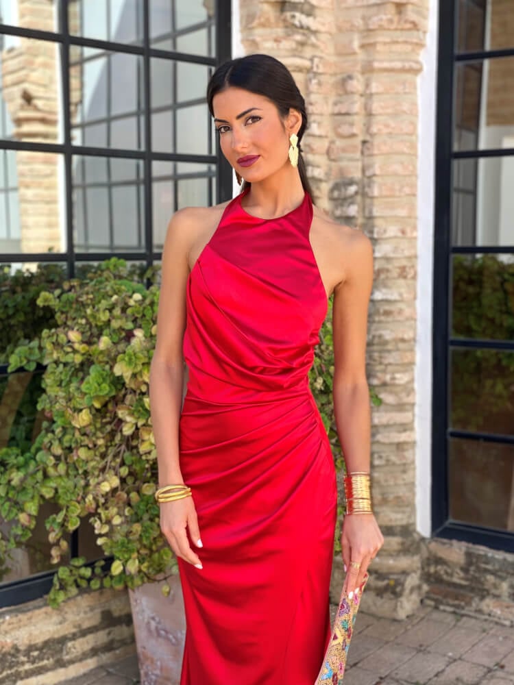 Vestido rojo barato