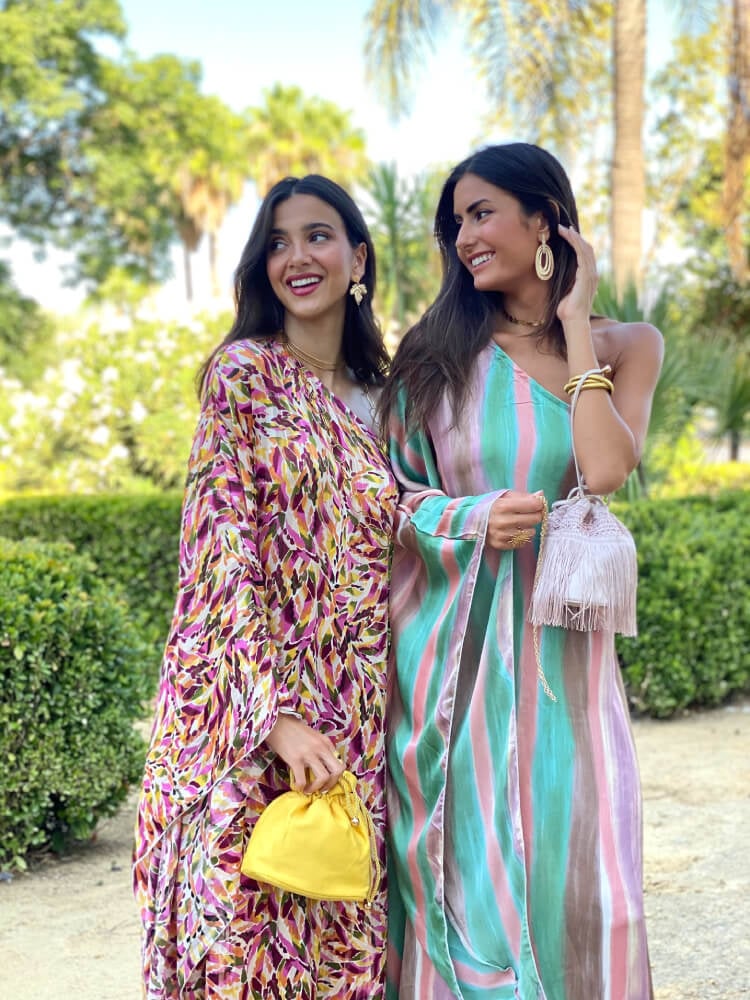 Vestido de Gasa Sedosa Estampado