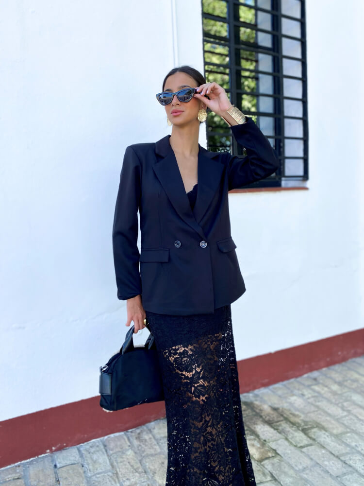 Blazer de mujer elegante de color azul