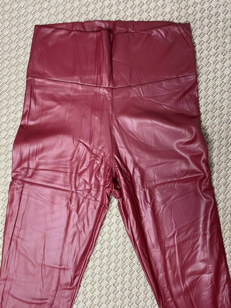 Leggins color rojo barato