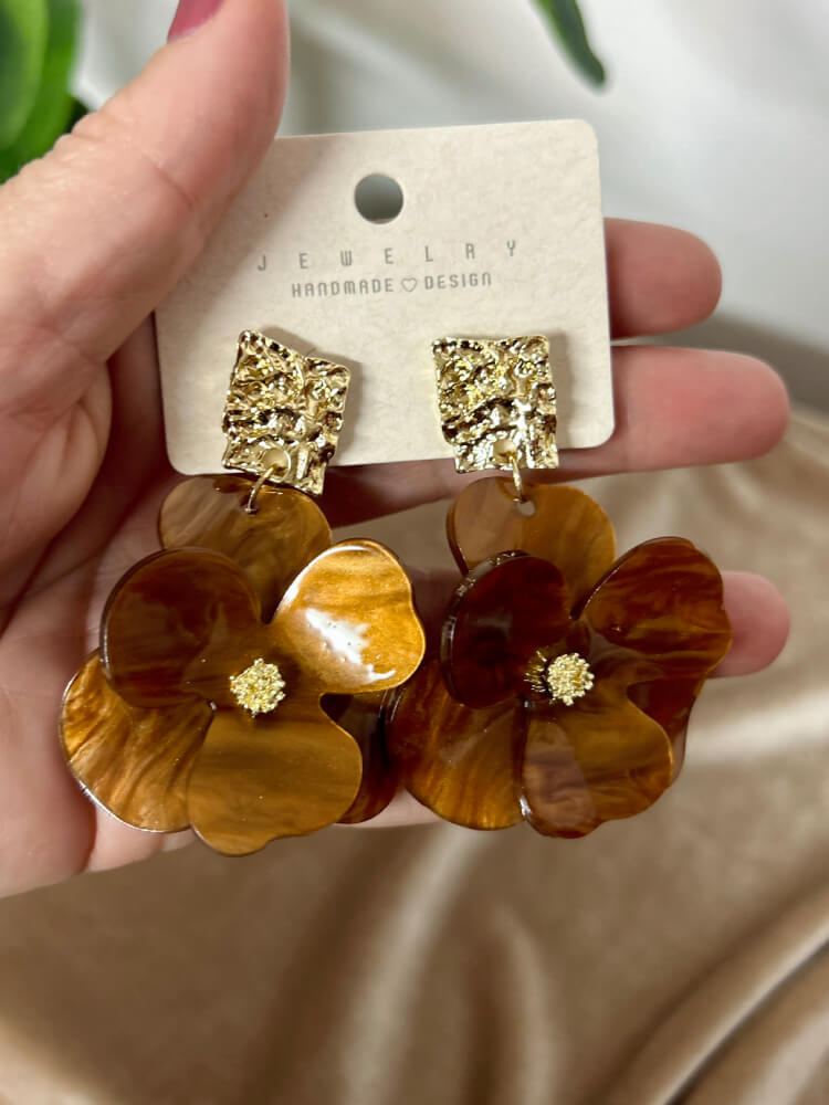 pendientes con forma de margarita