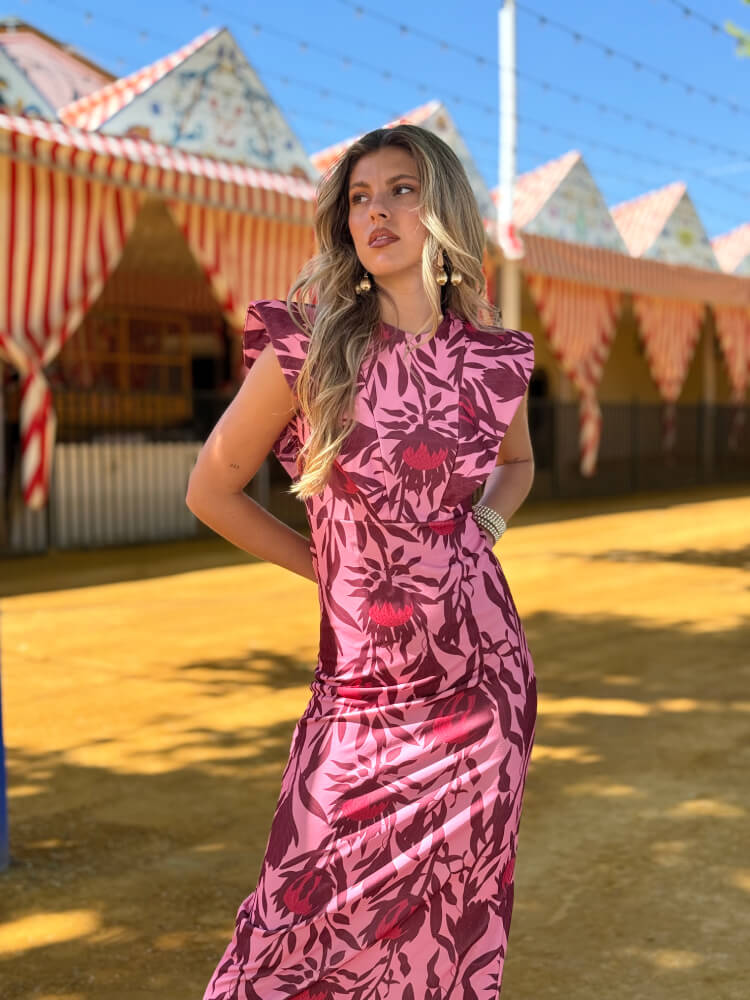 Vestido Rosa Elástico
