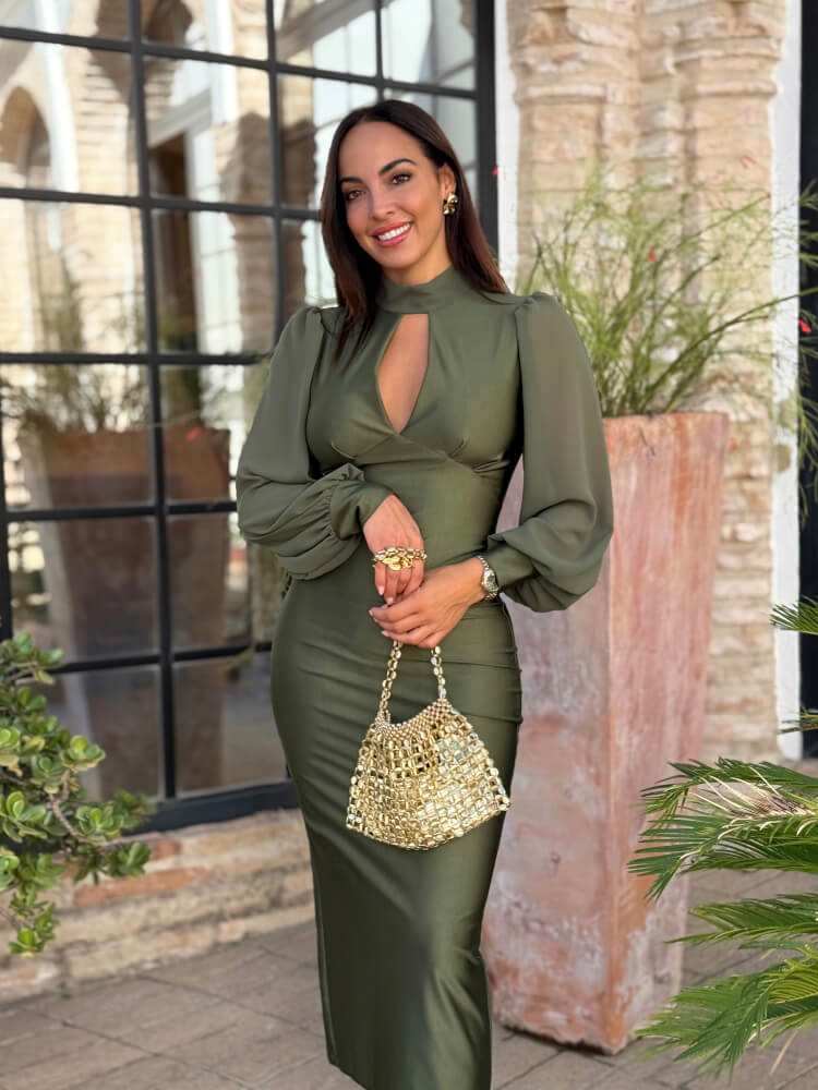 Vestido Verde De Licra Fría