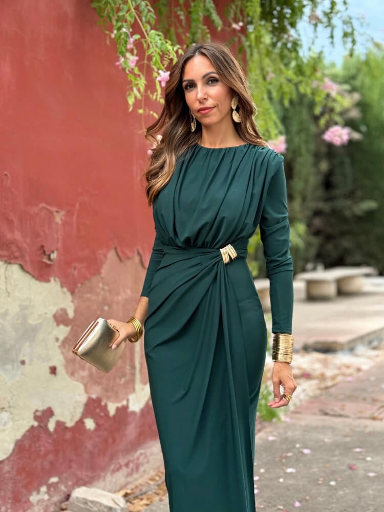 Vestido Verde Botella