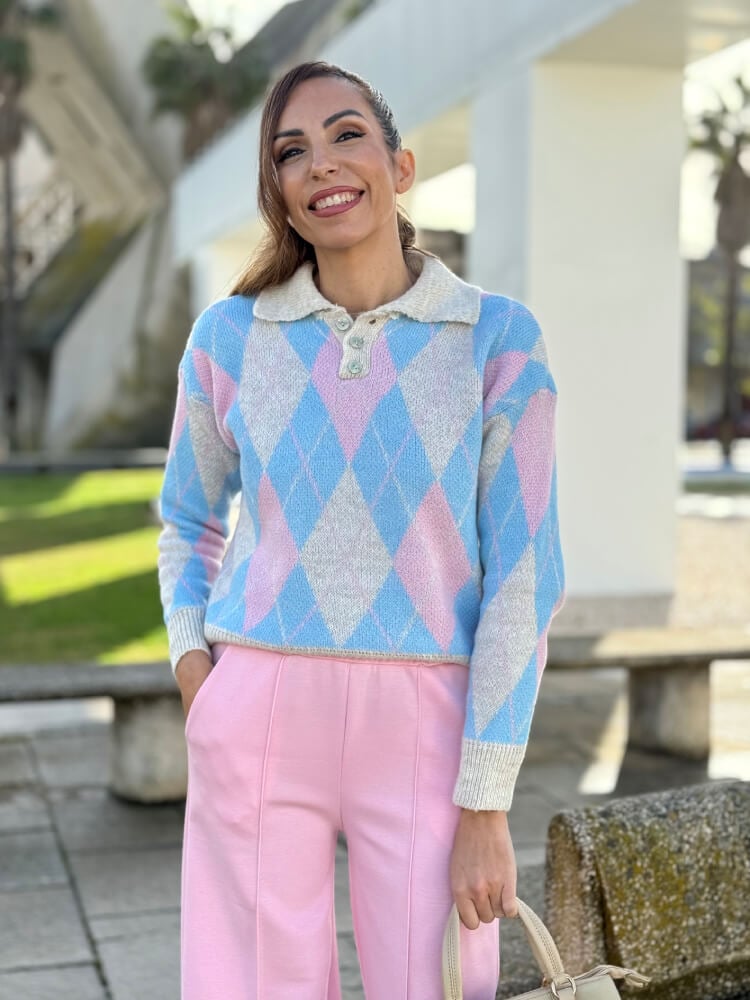 Jersey Rayas Pastel Punto Suave