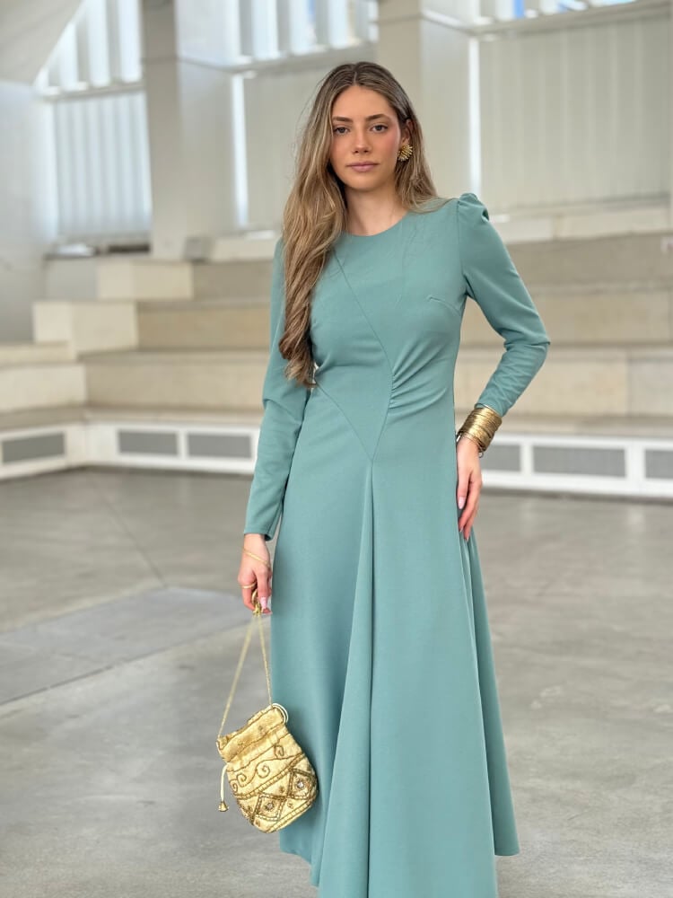 Vestido Verde Detalle Vuelo