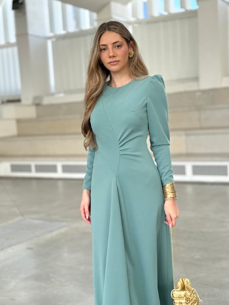 Vestido Verde Cremallera Trasera