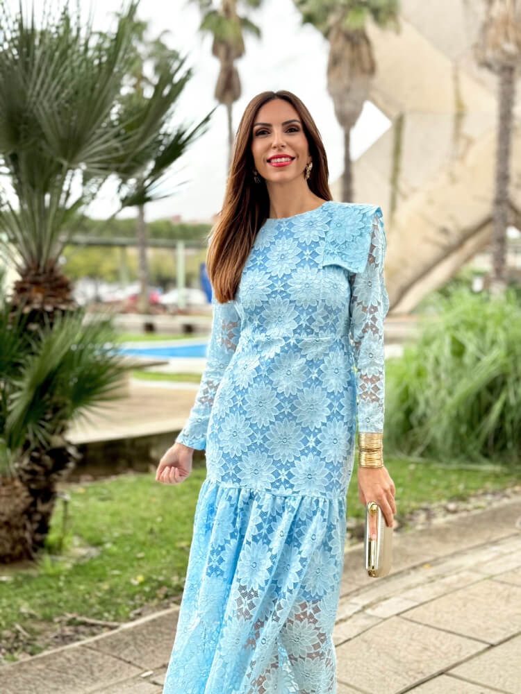 Vestido Encaje Cintura