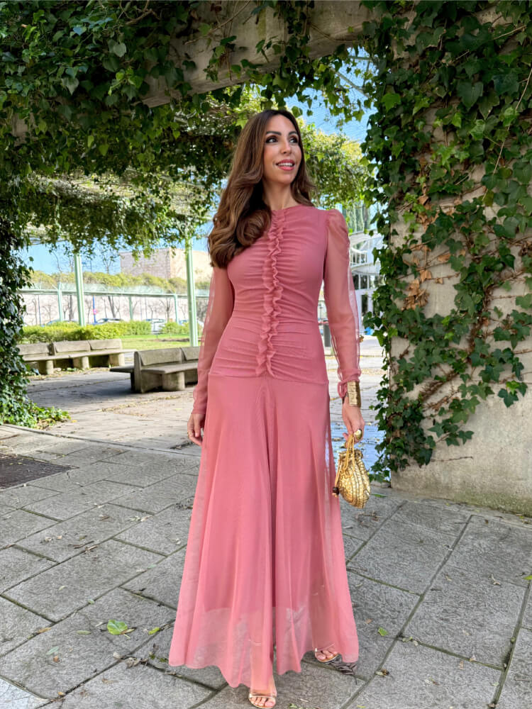 Vestido Buganvilla Tul Elástico