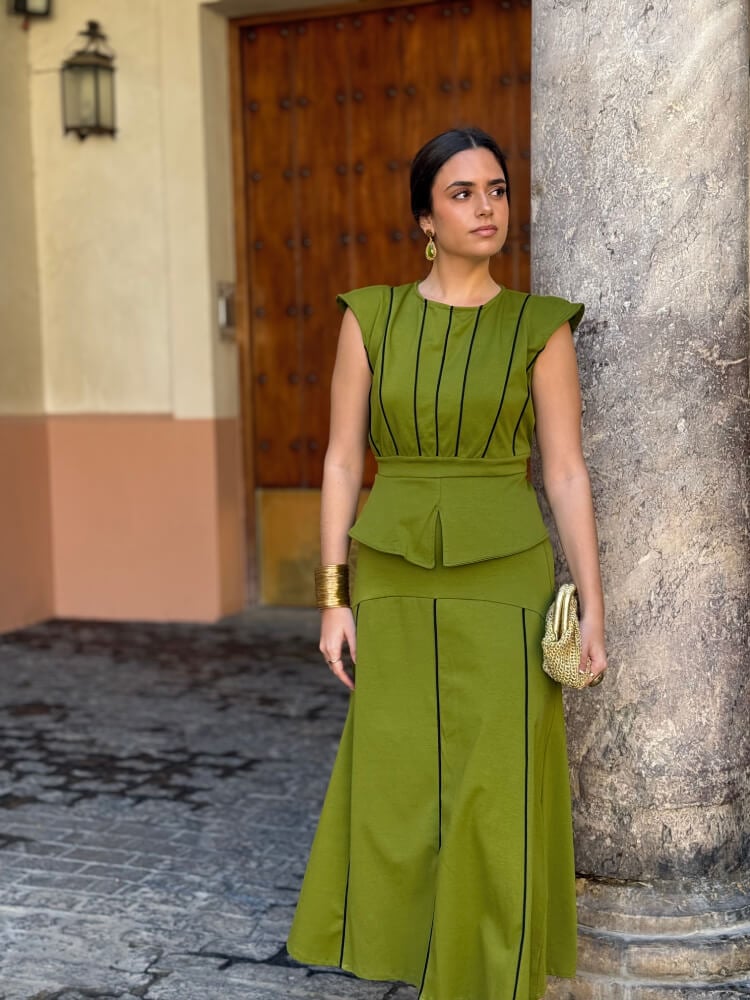 Conjunto verde manzana